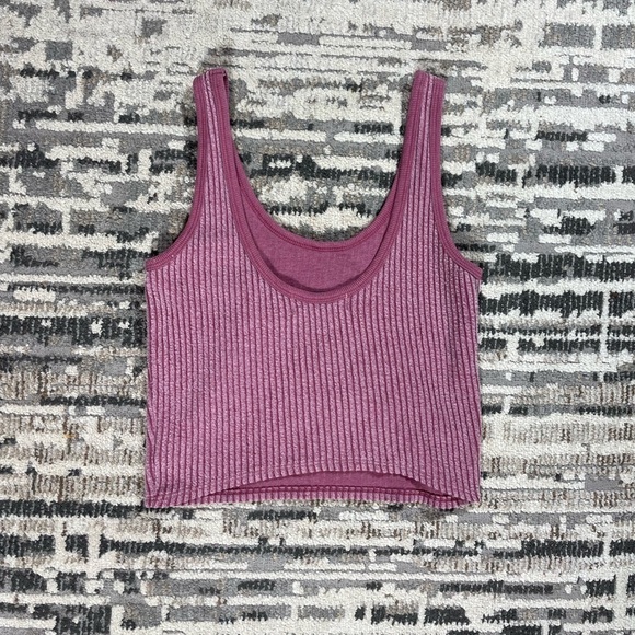 Wild Fox Pink Fuzzy Cropped Tank Top - Picture 10 of 11